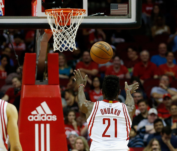 Chinanu Onuaku, making his NBA debut this week for the Houston Rockets, has improved his free-throw shooting immensely since giving underhanded attempts a try.