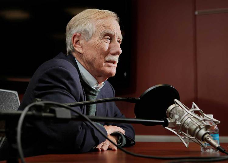 Senator Angus King's conversation with the Editorial Board was recorded for the Press Herald Podcast.