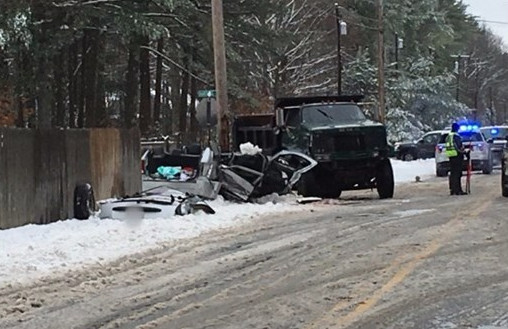 A man was killed in this crash in Gorham on Monday morning.