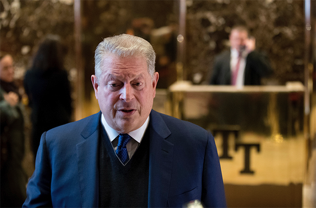 Former Vice President Al Gore speaks to members of the media after meeting with Ivanka Trump and President-elect Donald Trump at Trump Tower, Monday, Dec. 5, 2016, in New York.   Associated Press/Andrew Harnik
