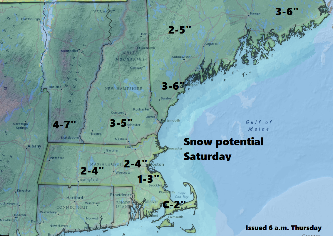 Another plowable snow event is likely Saturday morning and early afternoon.