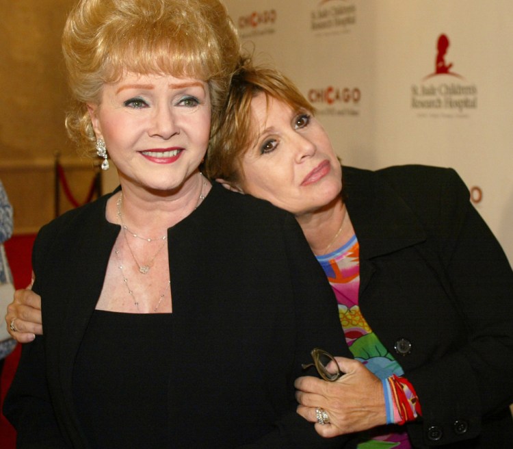 Debbie Reynolds and Carrie Fisher arrive at an event in 2003. "Bright Lights," a documentary about their relationship, is set to air on HBO early next year.