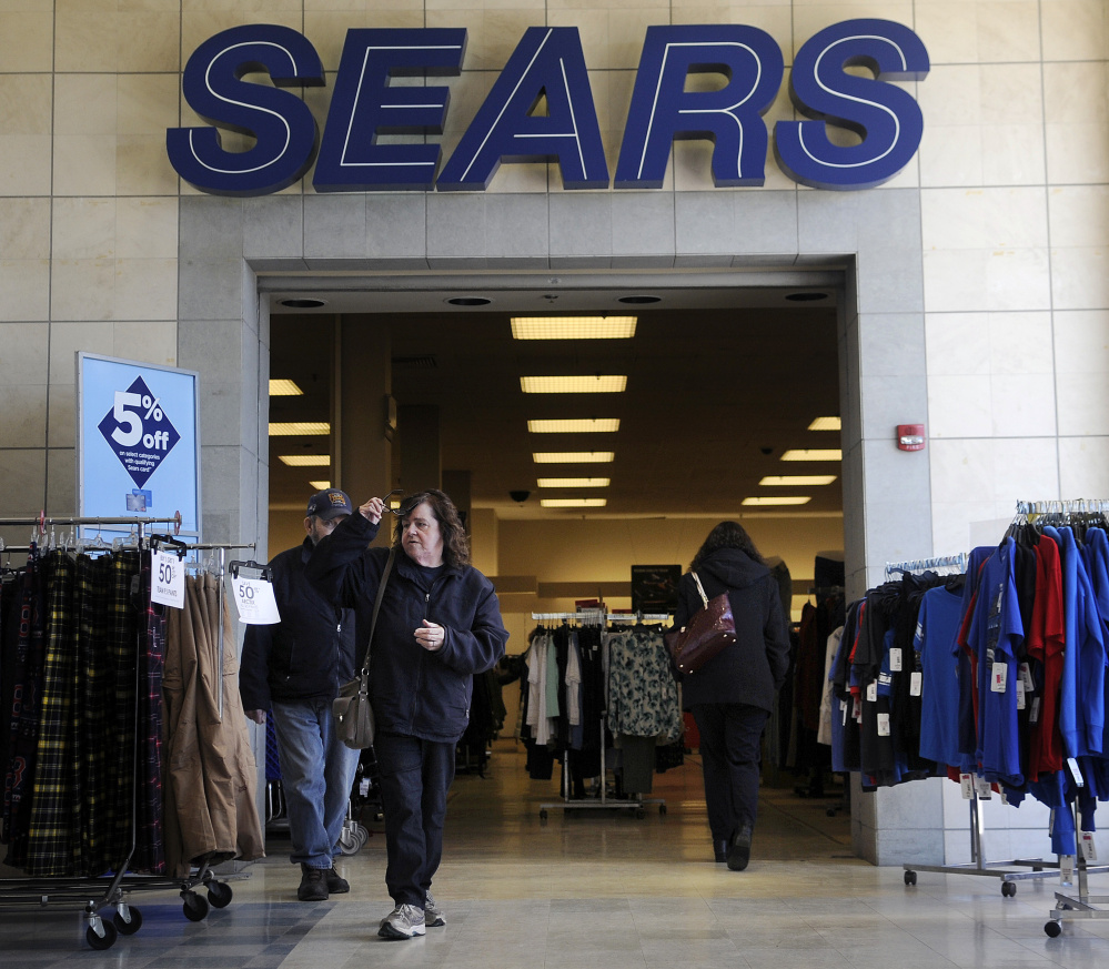 The Sears store in the Turnpike Mall at 10 Whitten Road in Augusta, shown Thursday, is one of 42 being closed nationwide. It is scheduled to stay open through March.