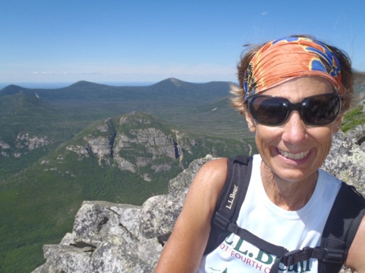 Beth Willhoite ascends Mount Katahdin in 2012. She reached the summit a dozen times over the course of 25 years of family pilgrimages to Baxter State Park.