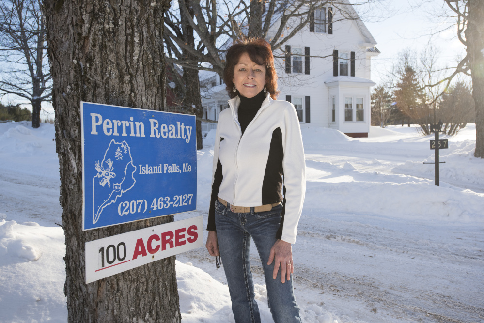 Alison Perrin, owner of Perrin Realty in Island Falls, says she has witnessed a growing buzz over land, vacation properties and homes in the months since President Obama designated Katahdin Woods and Waters National Monument.