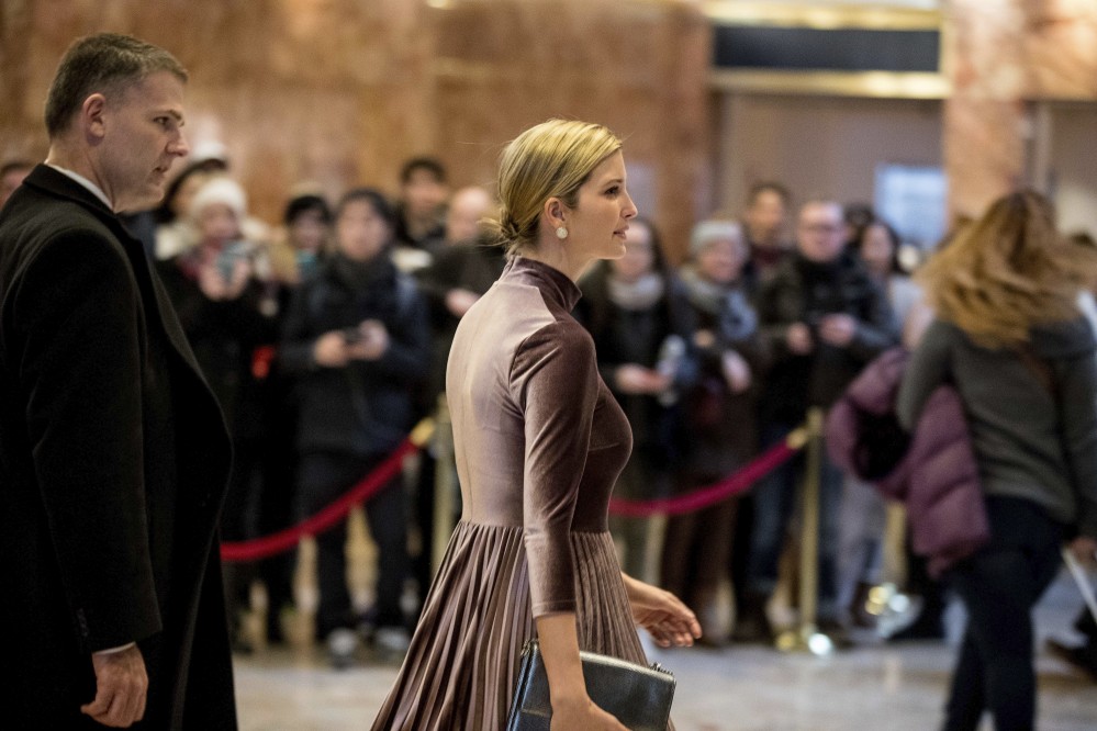 Ivanka Trump, daughter of President-elect Donald Trump departs Trump Tower in New York. In addition to serving as an executive at her father's company, Ivanka Trump has developed a lifestyle brand selling shoes, jewelry and other products.