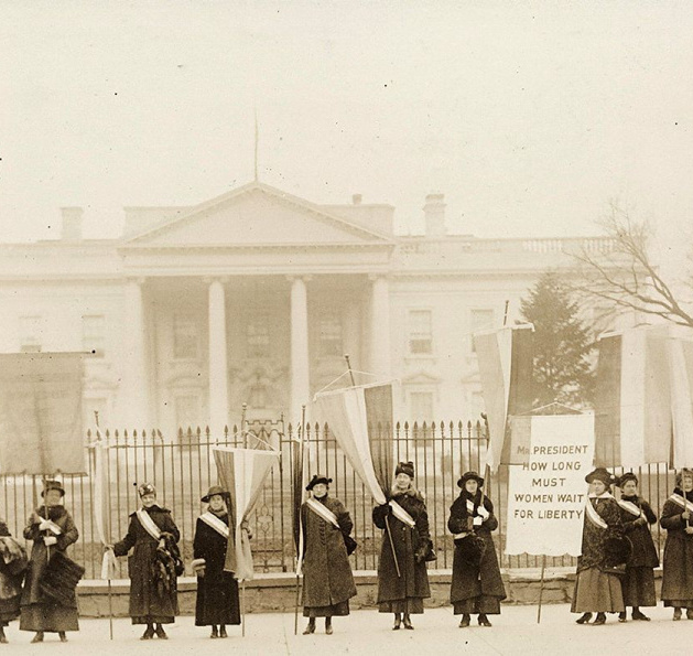 A century ago, the National Women's Party went to Washington to protest a government that would not recognize their human rights. It's the same struggle that is going on today.