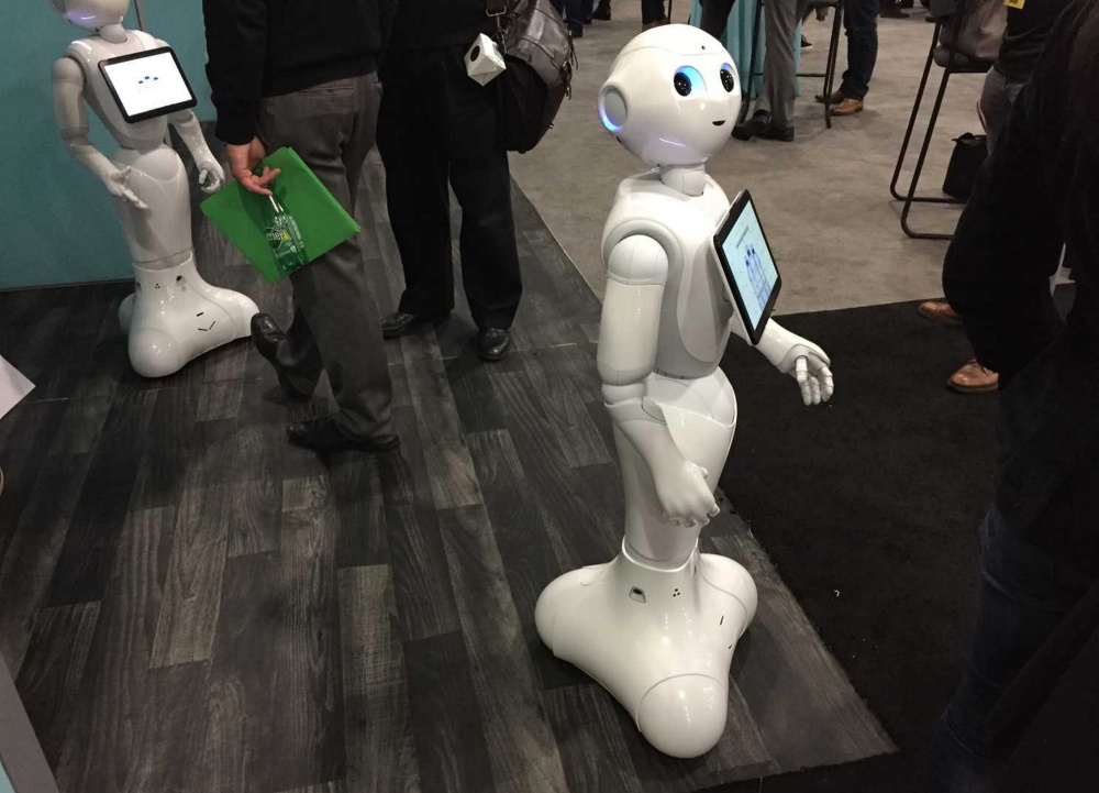 Pepper is a humanoid robot designed to help shoppers made by Softbank Robotics.