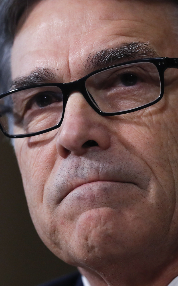 Rick Perry to Sen. 
Angus King: Perry said, "Yes, sir. I'll be there, senator."