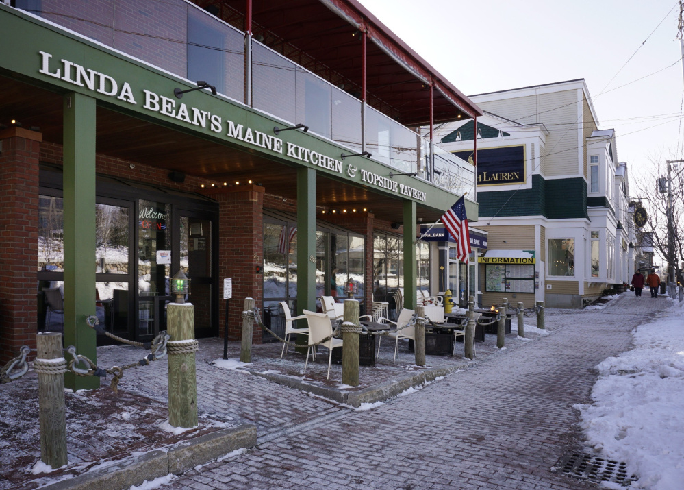 Linda Bean's Maine Kitchen & Topside Tavern is sited across from L.L. Bean's flagship store in Freeport. L.L. Bean Executive Chairman Shawn Gorman has said that a call to boycott because of Linda Bean's support of Donald Trump is misguided.