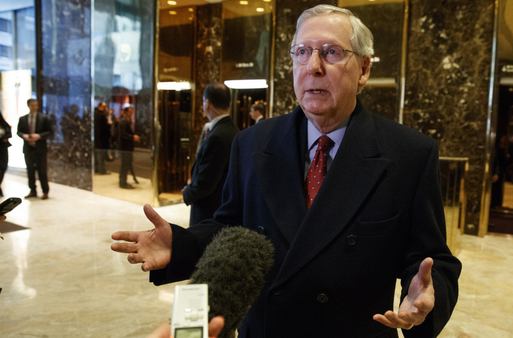 Senate Majority Leader Mitch McConnell had hoped to have up to seven Cabinet nominees in place by Friday.
