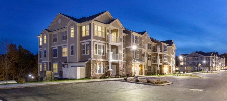 Devine Capital LLC, which built a 280-unit luxury apartment complex, above, in East Lyme, Conn., is planning a similar project, built in phases, on Haigis Parkway in Scarborough.