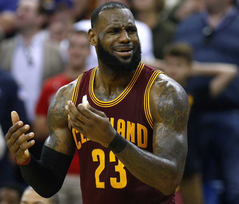 LeBron James expressed his frustration Monday night after the Cleveland Cavaliers lost for the fifth time in seven games, but he said his comments to reporters and on Twitter weren't directed at the front office.