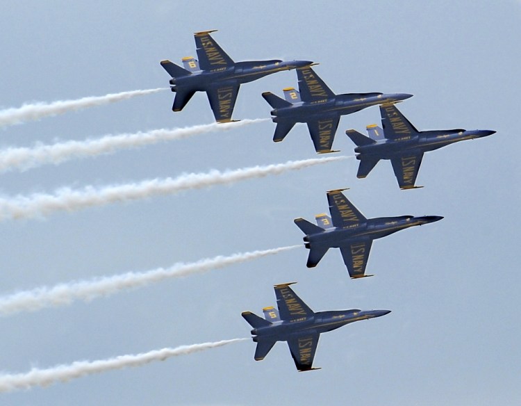 Navy Week will coincide with an appearance by the Navy's Blue Angels precision flying team at the Great State of Maine Airshow in Brunswick in August.