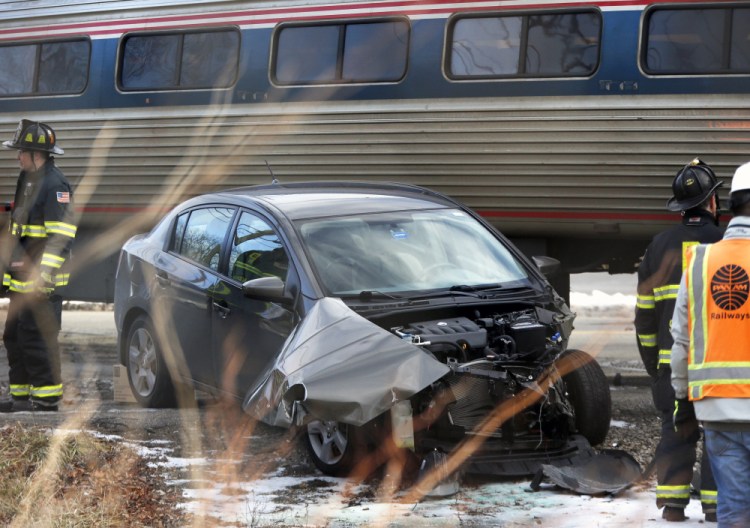 Police say Derso Mekonen, 56, was hit by Amtrak's Downeaster after he drove around traffic stopped on Brighton Avenue and tried to beat the crossing gates on Jan. 27.