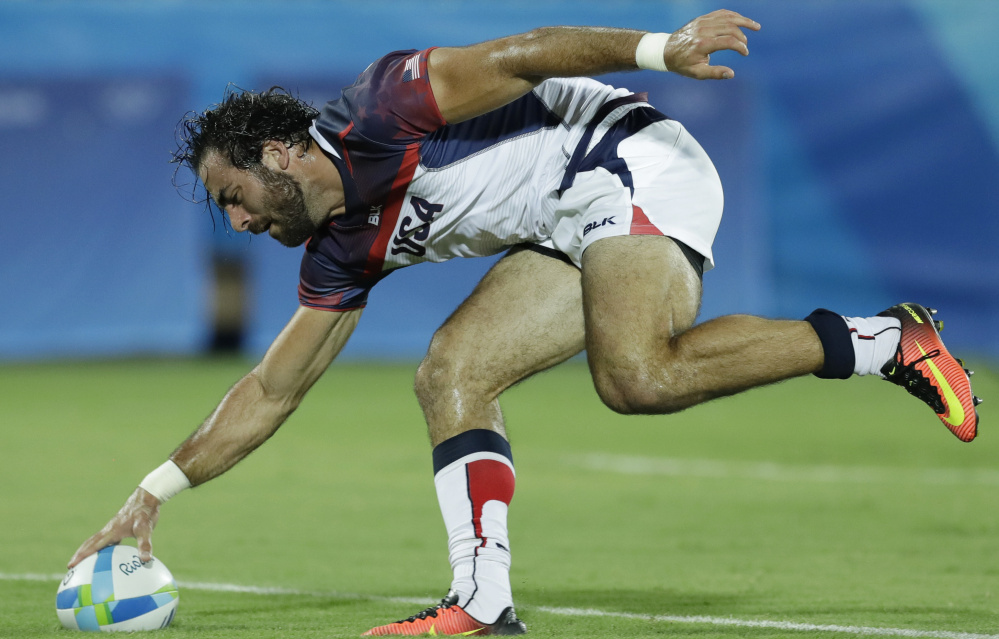 Nate Ebner played on the U.S. Olympic team in rugby and also will be in the Super Bowl. "Both are very special, both mean the world to me."