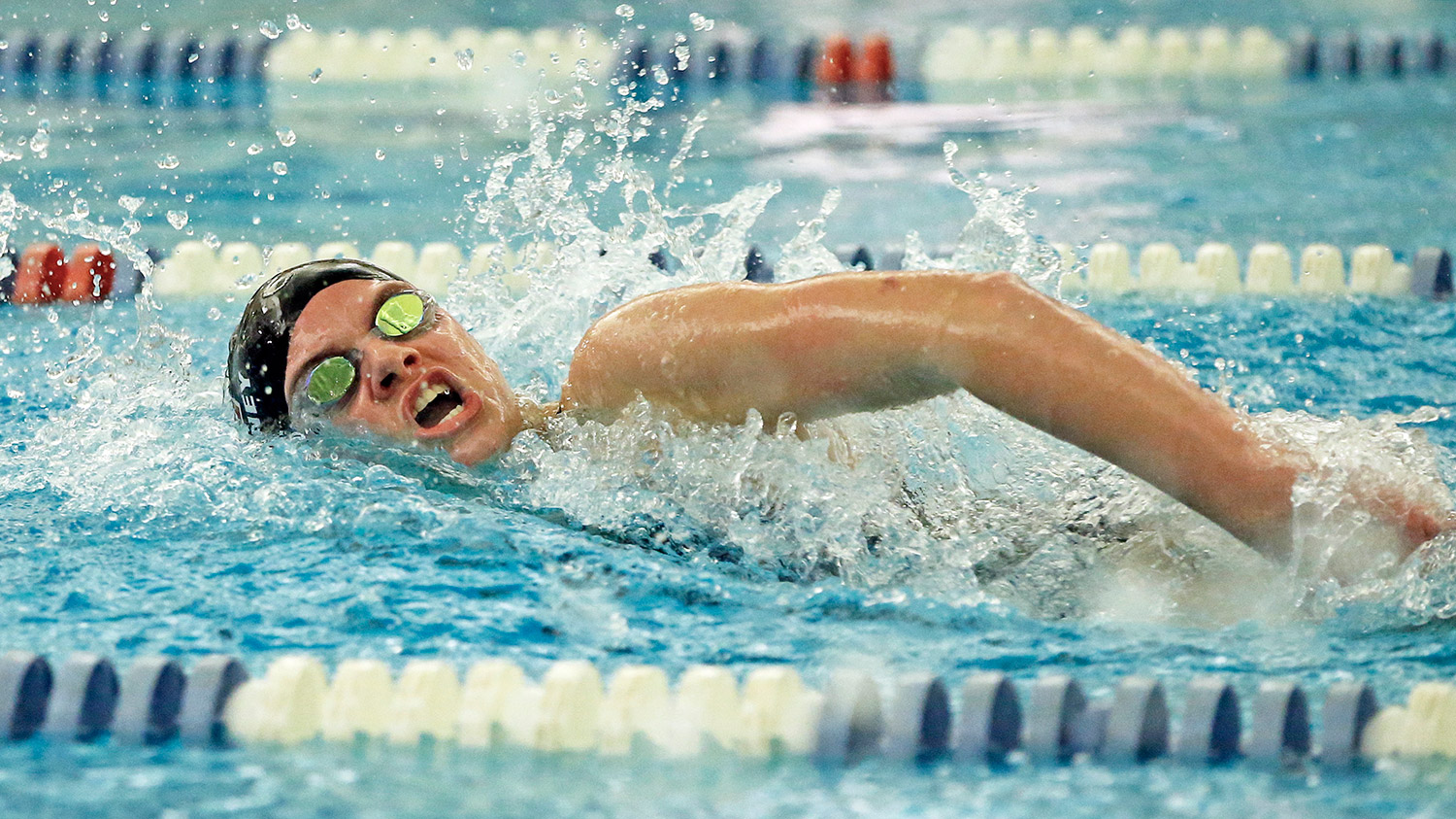 Caroline Mahoney was part of the Cape Elizabeth relay team that set a school – and pool – record in the 400-yard freestyle relay Thursday, with a time of 3:40.42.