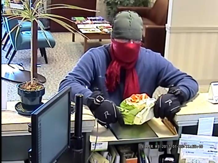 Police are looking for this man who robbed the Norway Savings Bank at 621 Roosevelt Trail in Naples around noon Friday.