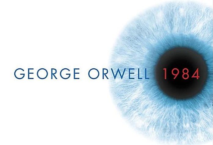 Cover detail of the current edition of George Orwell's "1984."