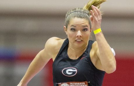 Kate Hall of Casco, a junior at the University of Georgia, is aiming to set more records this year in long jump.
