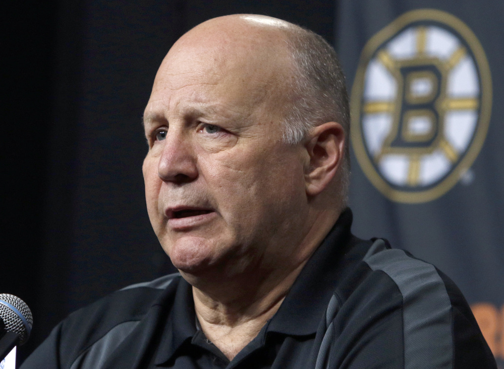 Boston Bruins head coach Claude Julien speaks at a news conference at TD Garden after the Bruins failed to reach the playoffs for the second straight year. The Montreal Canadiens have fired coach Michel Therrien and hired Claude Julien to replace him. Associated Press/Bill Sikes, File
