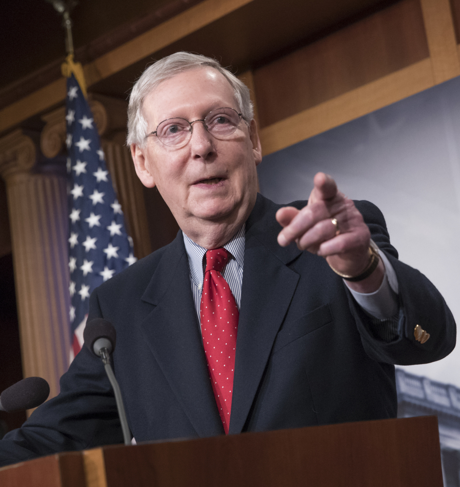 Senate Majority Leader Mitch McConnell expects a "Republicans-only" approach to major legislation.