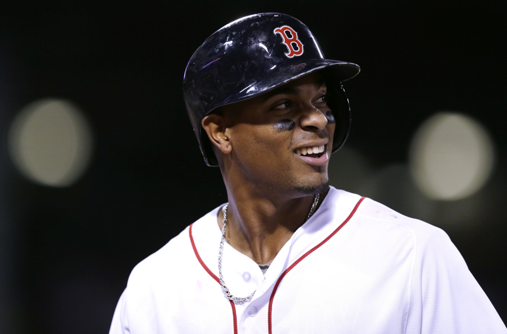 Associated Press/Charles Krupa
Xander Bogaerts broke out of a second-half slump late in the final week of the season because he trusted his swing.