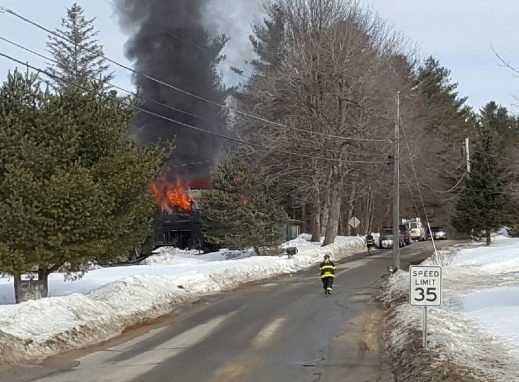 The house fire on Mt. Pisgah Road in Monmouth rekindled around 9 a.m., drawing another response from area firefighters.