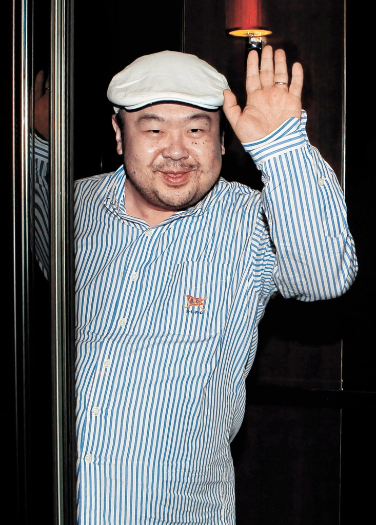 Kim Jong Nam, the eldest son of then-North Korean leader Kim Jong Il, waves after his first-ever interview with South Korean media in Macau on June 4, 2010.