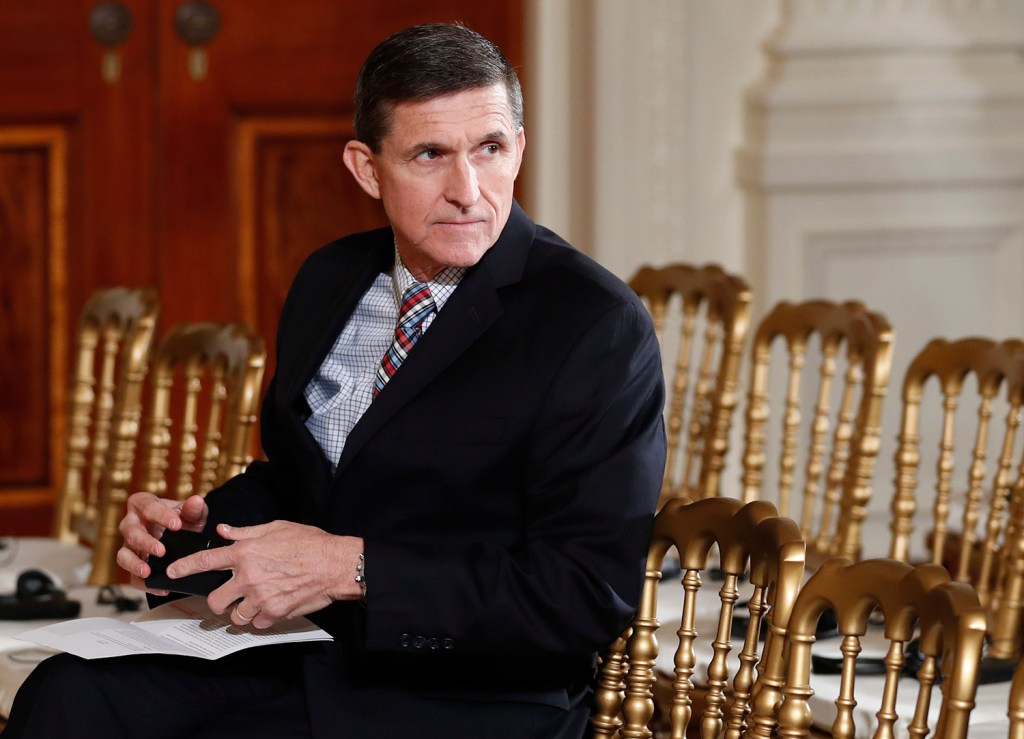 Michael Flynn, shown at a White House news conference on Feb. 10, had access to classified information and took part in the president’s discussions with world leaders until he was fired as national security adviser.