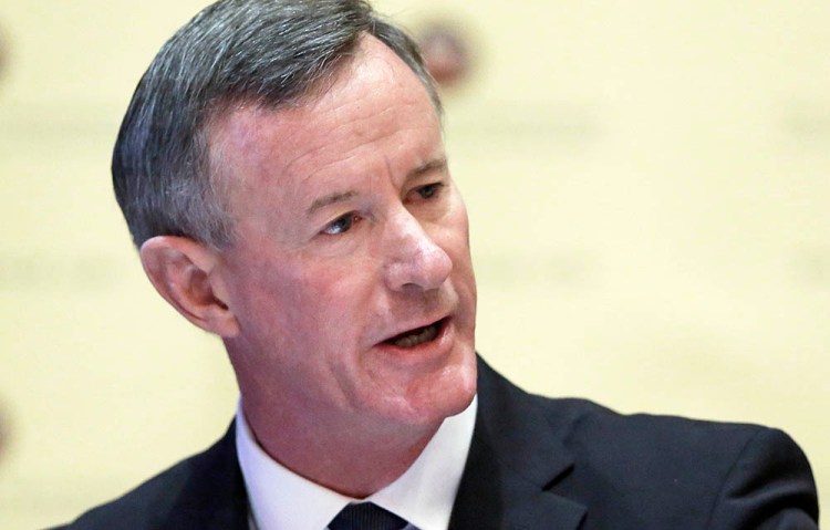 Retired Navy Adm. William McRaven addresses the Texas Board of Regents  in Austin, Texas, in 2014. "As a leader you have to communicate your intent every chance you get and if you fail to do that, you will pay the consequences," he says.