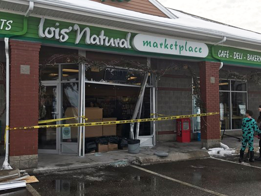On Saturday, Feb. 18, 2017, a young driver crashed into the storefront of Lois' Natural Marketplace in Scarborough. 