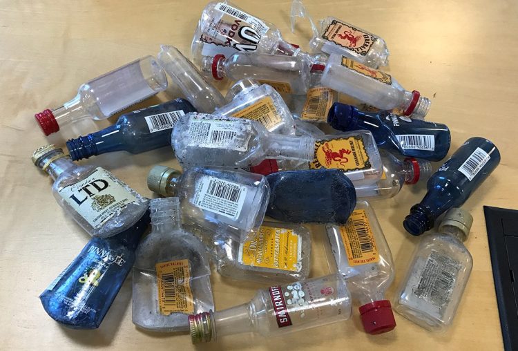 Miniature liquor bottles have become a chronic litter problem, so Maine lawmakers voted to expand the state's bottle bill to include them by charging a 5-cent deposit.