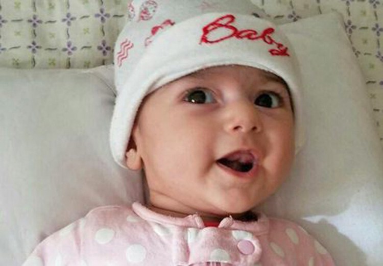 An undated photo of  Fatemeh Reshad, an infant from Iran with a life-threatening heart condition, who will be treated at OHSU Doernbecher Children's Hospital in Portland, Ore. 