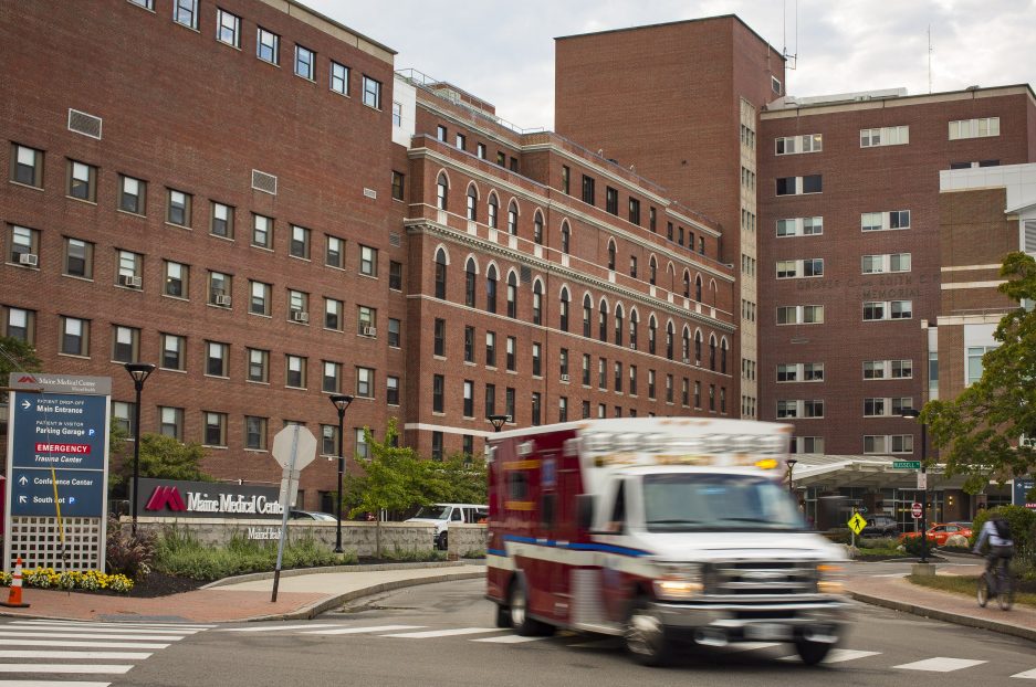 Maine Medical Center's main entrance, now on Bramhall Street, will be moved to Congress Street as part of a $512 million expansion project.