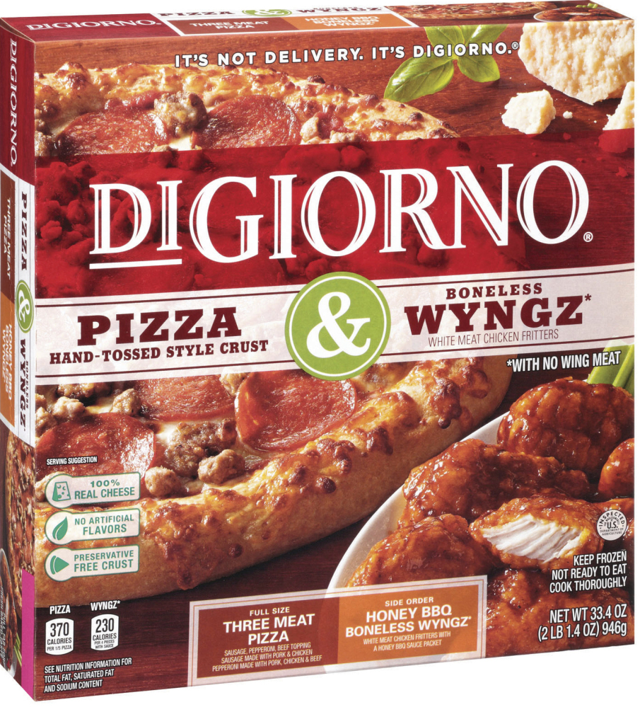 DiGiorno owner Nestle said it initially wanted to call the boneless chicken pieces "wings," since it believes people understand that "boneless wings" are not whole wings. The company says the USDA instead proposed "wyngz."