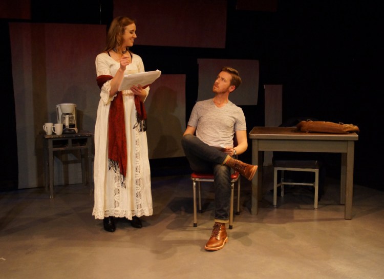 David Ives' work centers on the power struggle of an actress and a playwright played by Casey Turner and Joseph Bearor.