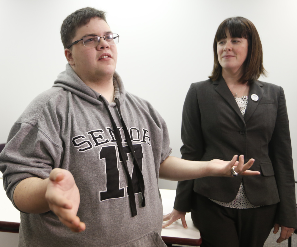 Gavin Grimm, left, a transgender student at Gloucester County High School in Virginia, sued to be allowed to use the boys' bathroom at his school.
