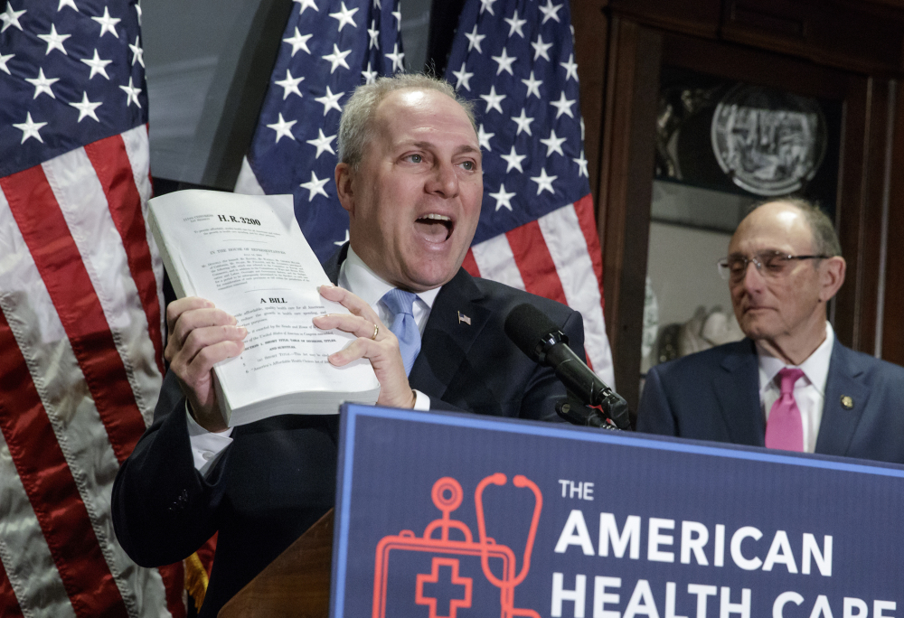 House Majority Whip Steve Scalise, a Louisiana Republican, discusses the Republican leadership's work on the long-awaited plan to repeal and replace "Obamacare" at a news conference on Capitol Hill this week.