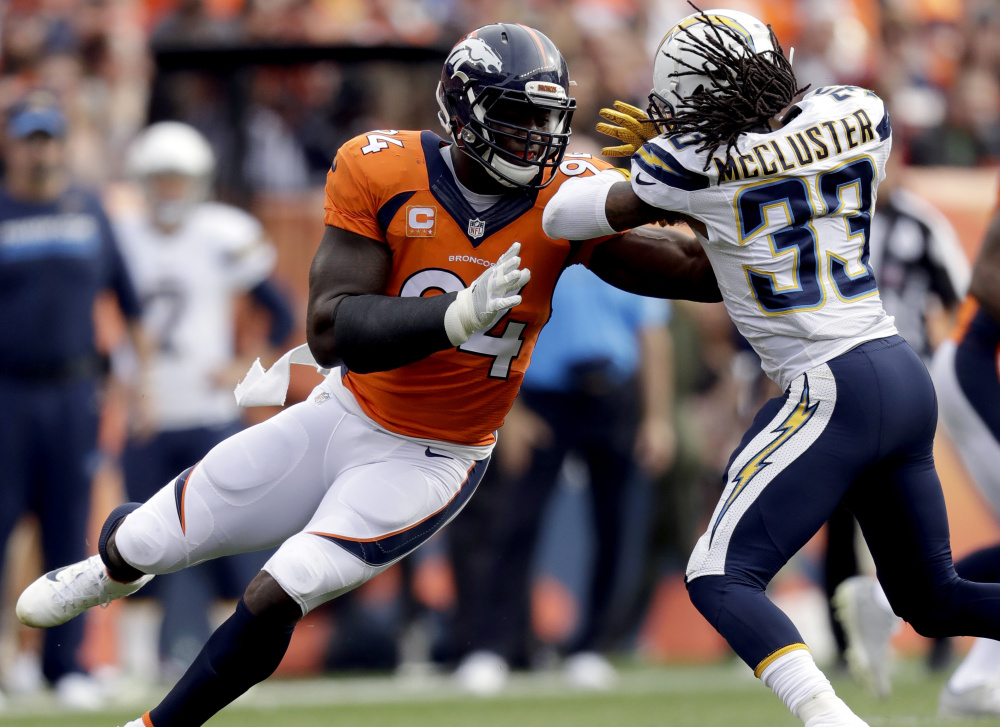 DeMarcus Ware, who played the last three seasons with the Denver Broncos, announced his retirement Monday on Twitter. Ware, with 138 sacks, is eighth all-time in NFL history.