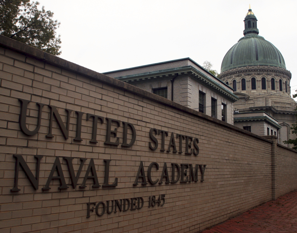 Though reports of sexual assaults at the three U.S. military academies dropped overall, they rose at the U.S. Naval Academy in Annapolis, Md., and at the U.S. Military Academy in West Point, N.Y.