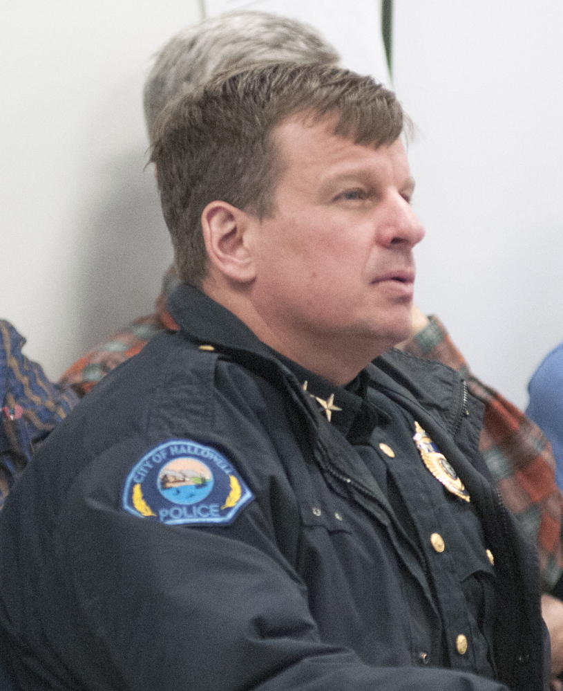 AUGUSTA, ME - MAR. 5: Hallowell Police Chief Eric Nason listens during the annual River Advisory Commission meeting on Thursday March 5, 2015 at Maine Emergency Management Agency in Augusta. (Photo by Joe Phelan/Staff Photographer)