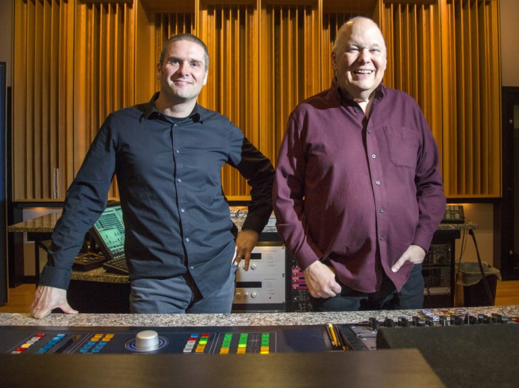 Adam Ayan, left, and Bob Ludwig of Gateway Mastering Studios.