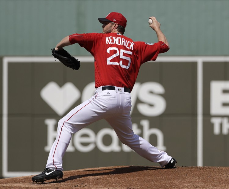 Starting pitcher Kyle Kendrick, 32, who came to Boston from Philadelphia, will be expected to play a bigger role if Drew Pomeranz continues to have triceps problems.