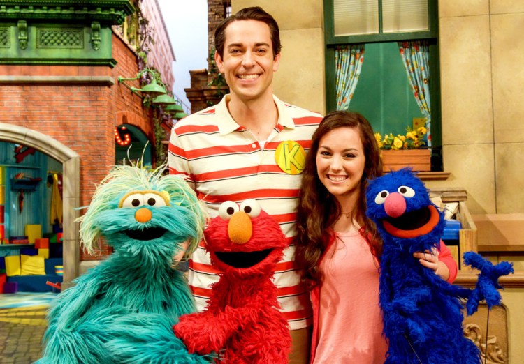 Zachary Levi, Suki Lopez and friends from the 47th season of "Sesame Street," airing now on HBO.