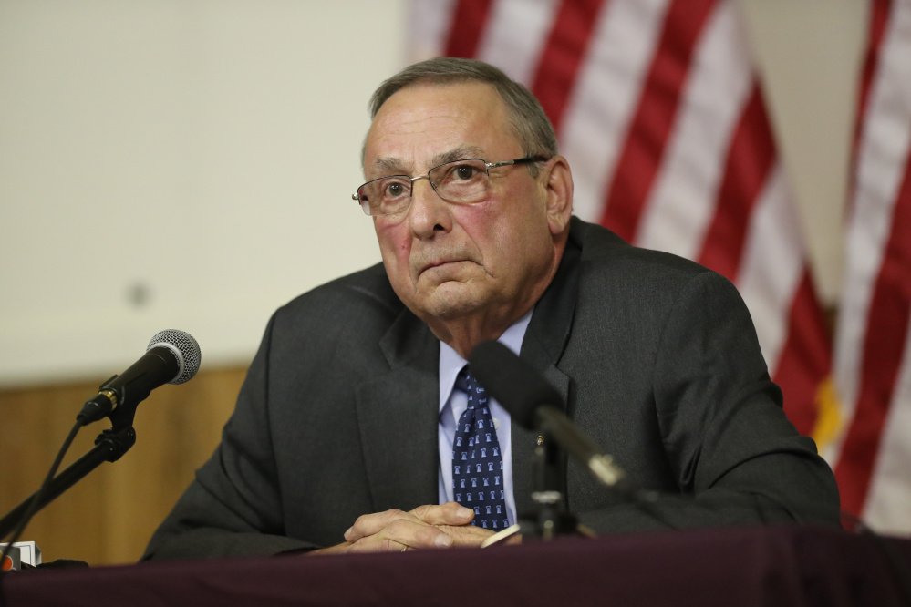 Unhappy with Republican governors who "sat on the sidelines" while the party's health care plan failed in Congress, Gov. Paul LePage said he may try to create a state health insurance system.