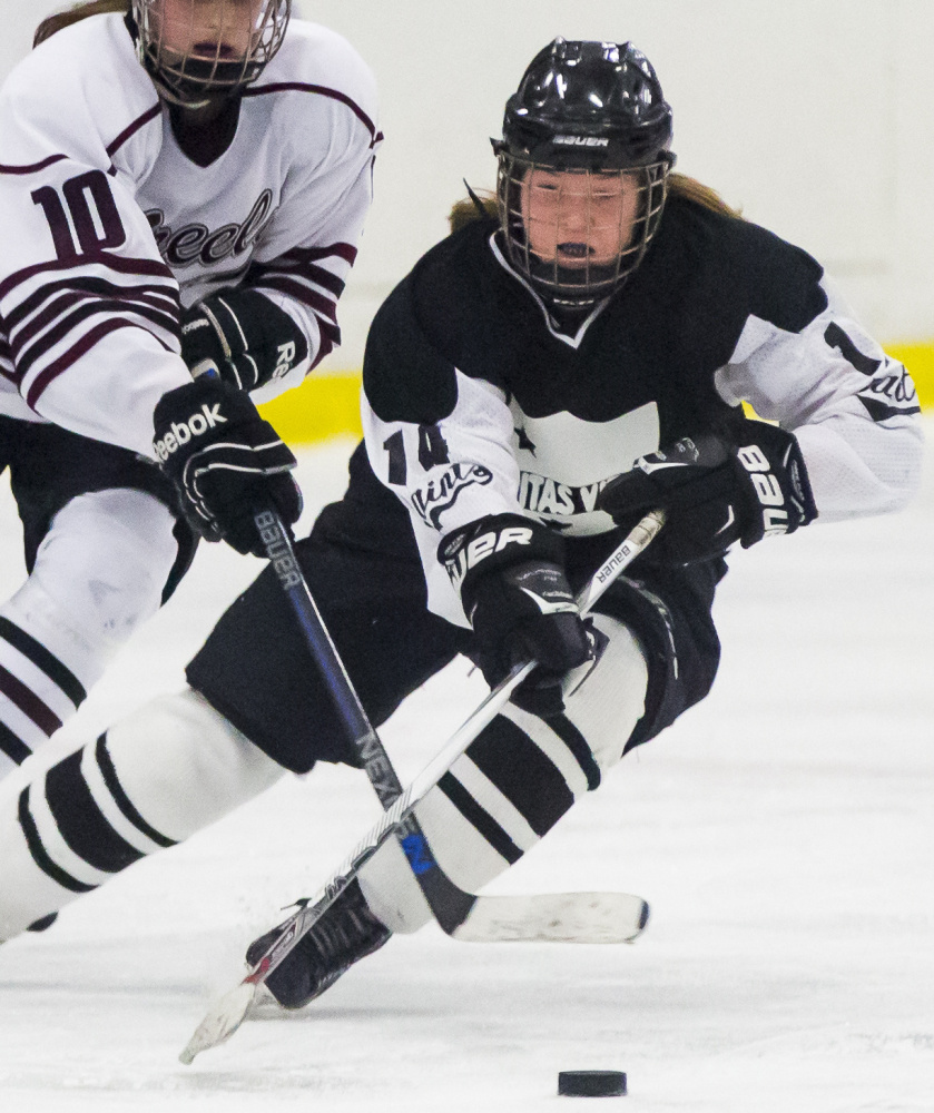 Kristina Cornelio is already closing in on 100 career goals after just two seasons at St. Dominic Academy, but she might not be back for her junior year, as she's looking at going to a prep school in Connecticut.