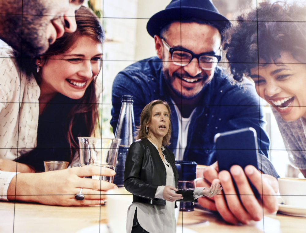 YouTube CEO Susan Wojicki, speaks during the introduction of YouTube TV at YouTube Space LA in Los Angeles. Google's online package of about 40 television channels debuted on Wednesday, in the tech industry's latest bid to get cable-shunning millennials to pay for television.