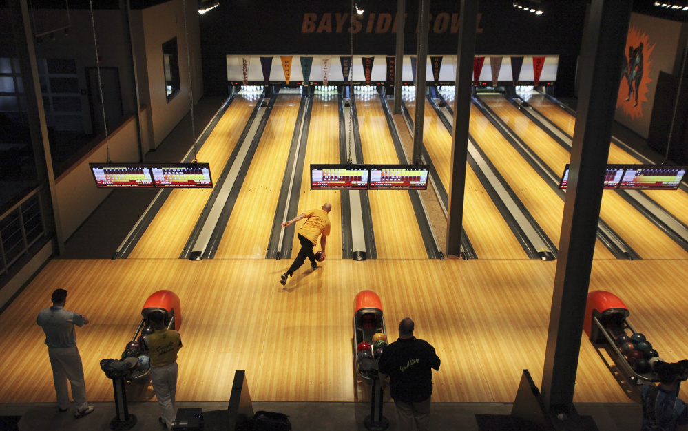 Jimmy Clark of Hermon takes to the lanes at Bayside Bowl in Portland as Maine bowlers compete against the best in the world during the doubles tournament. None of the three Maine teams qualified for the eight-team final Wednesday.