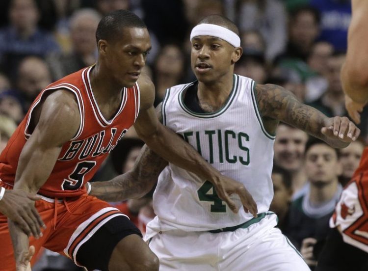 Rajon Rondo, who played most of his career with Boston, is now with Chicago, looking to find a way to get past Isaiah Thomas and the rest of the Celtics in their first-round playoff series.